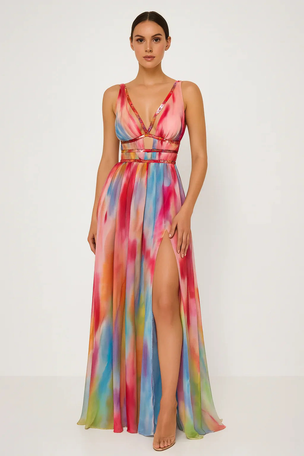 FREYA | VESTIDO LARGO PINTADO