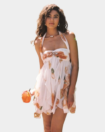 ARABELLA™ | MINIVESTIDO DE CASA FLORAL